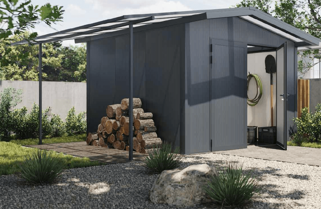 abri de rangement coquelicot avec extension