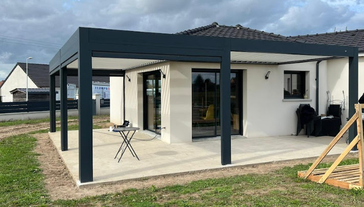 Pergola bioclimatique suncontrol 3 en angle