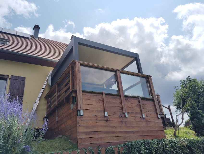 Pergola sur terrasse en hauteur