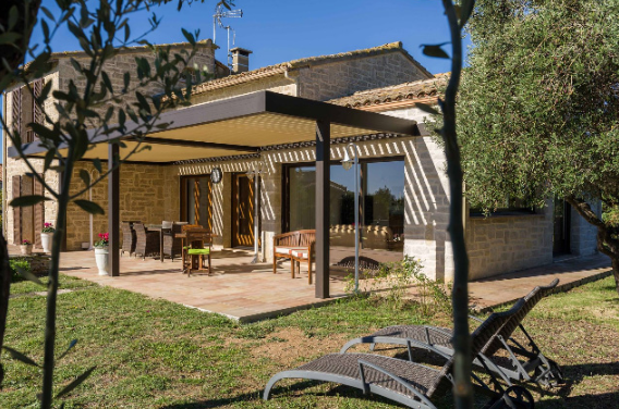 Pergola bioclimatique modèle suncontrol 3 poteau déporté