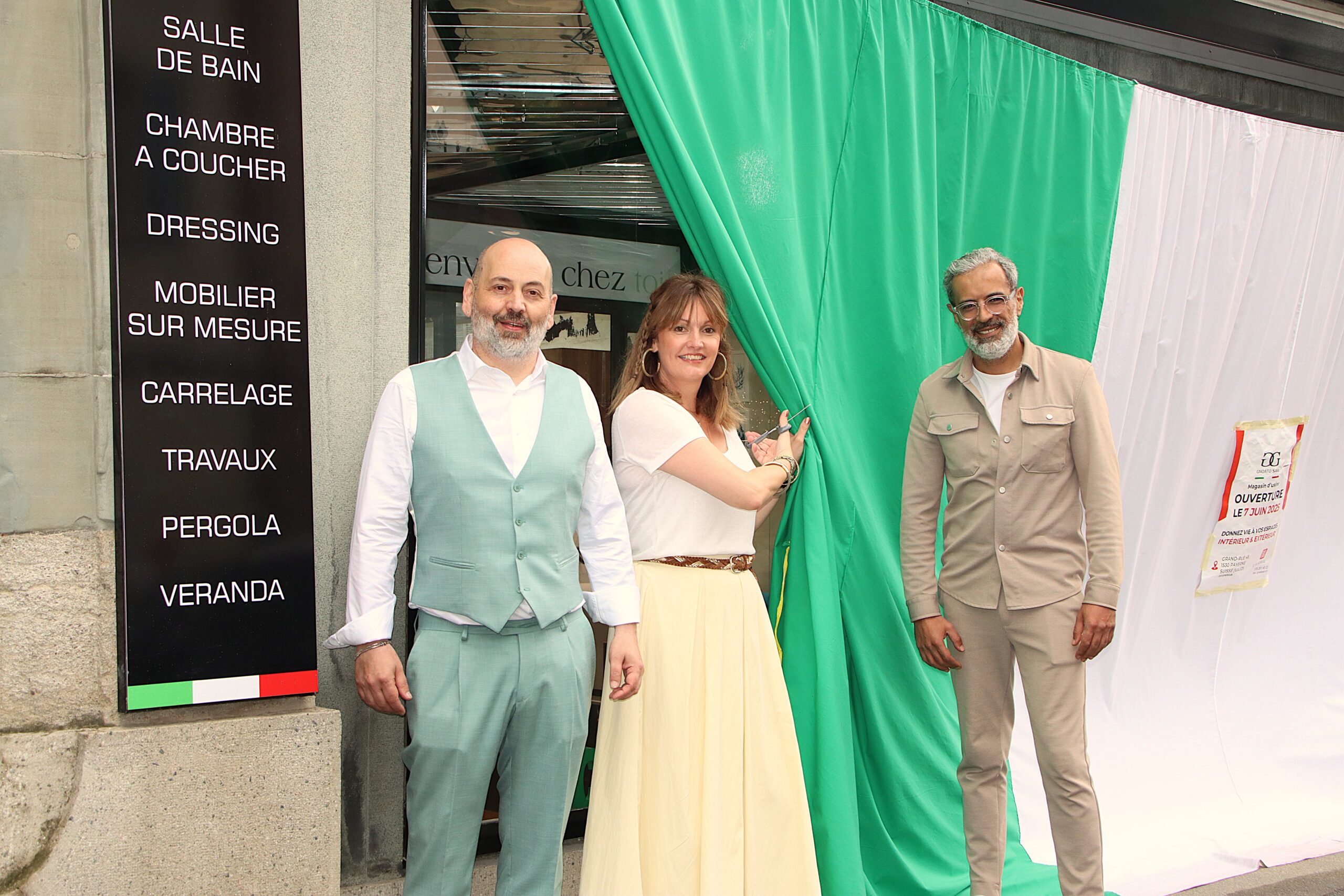 Coupe de Ruban inauguration magasin Payerne